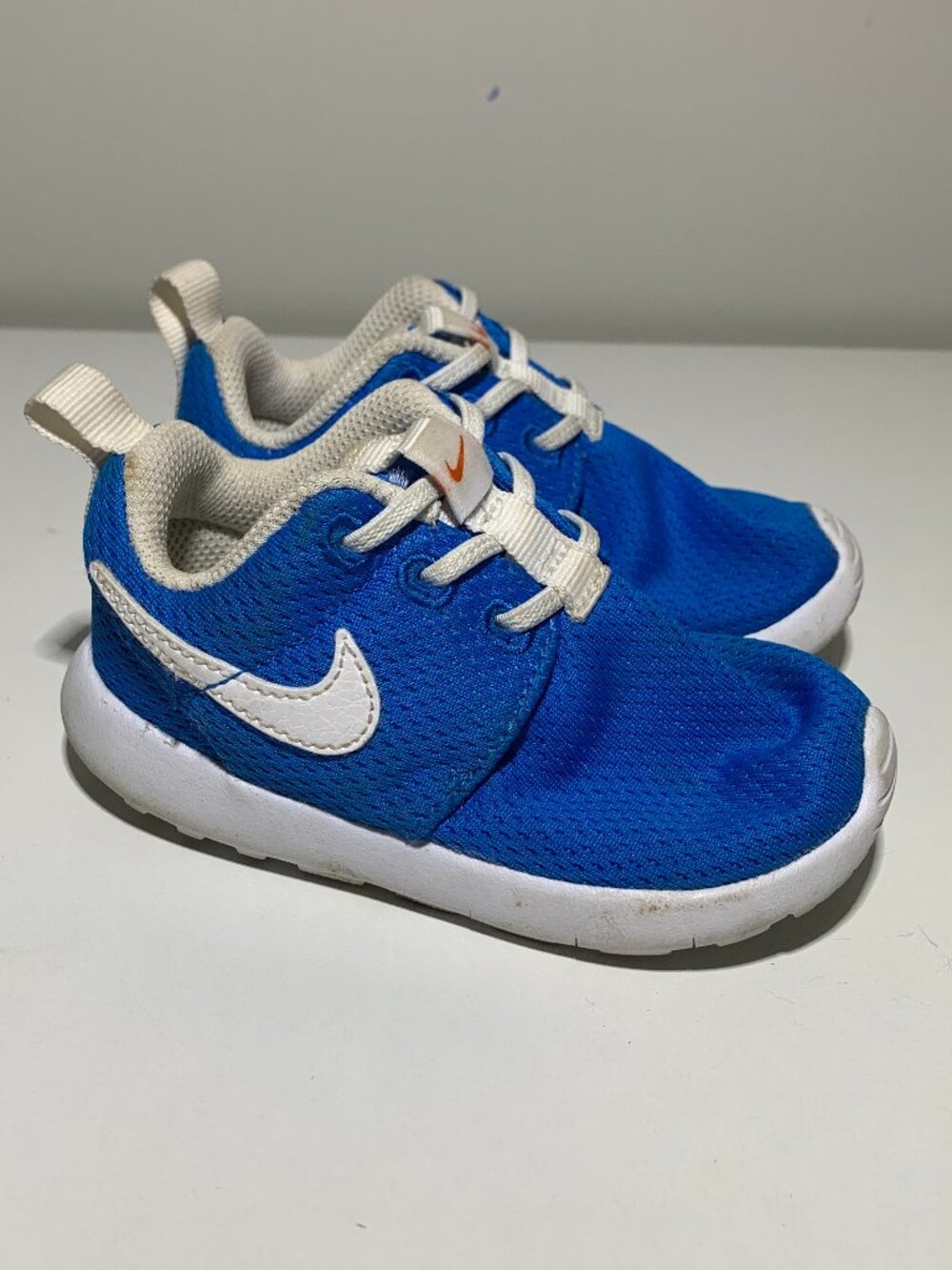 Nike Roshe One Toddler Boys Shoes Size 6C Royal Blue White Mesh Slip On Sneaker